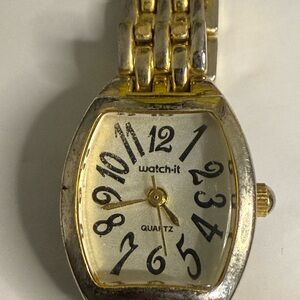 Gold and Silver Watch-It Quartz Watch